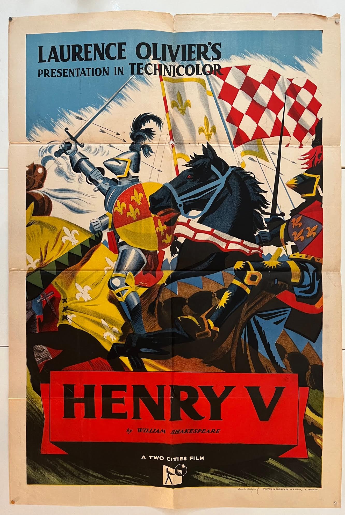 henry v movie poster showing
