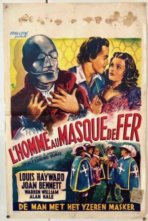 The Man In The Iron Mask Original Belgium Poster