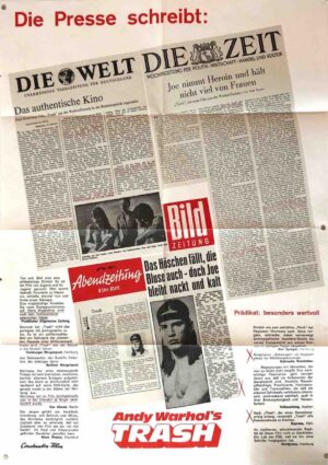 Andy Warhol's Trash Original German Poster