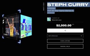 NBA Top Shot 3 Pointer Steph Curry