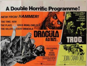 Dracula A.D. 1972 / Trog UK Quad Film Poster