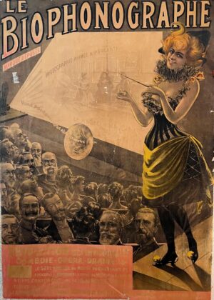 Le Biophonographe Original Film Poster Early Cinema Auguste Baron P.O.A.