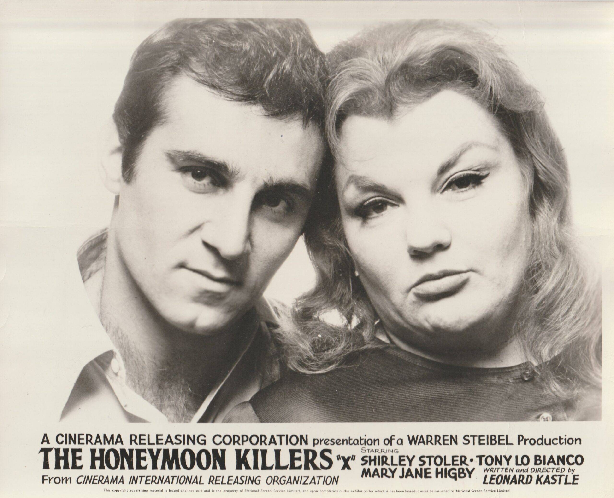 The Honeymoon Killers Original British Lobby Card Set F O H Blue 