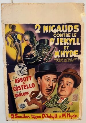 Abbott And Costello Meet Dr Jekyll And Mr Hyde Original Belgium Film Poster