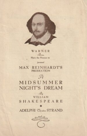 Midsummer Nights Dream British Adelphi Strand Program