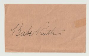 Babe Ruth Original Autograph