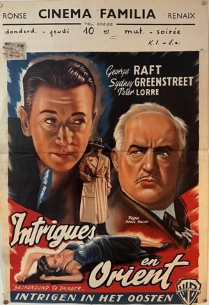 Background To Danger Original Belgium Film Poster