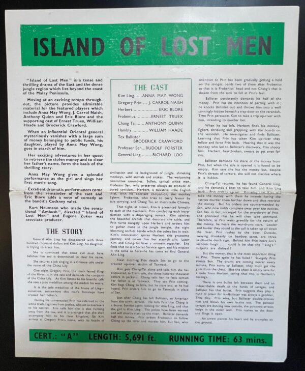 Island Of Lost Men Original British Herald